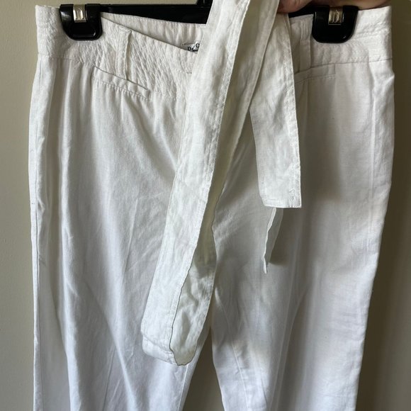 White Linen Pants - Picture 3 of 7